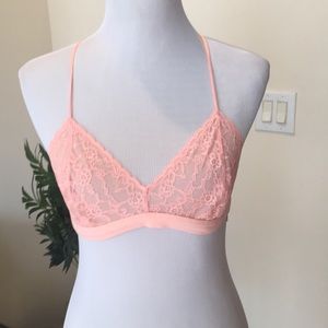 Victoria’s Secret Peach Lace Criss Cross Bralette